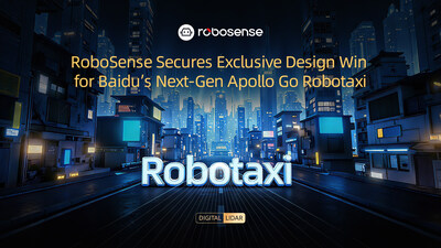 RoboSense Secures Design Win for Baidu's Apollo Go Robotaxi (PRNewsfoto/RoboSense Technology Co., Ltd.)