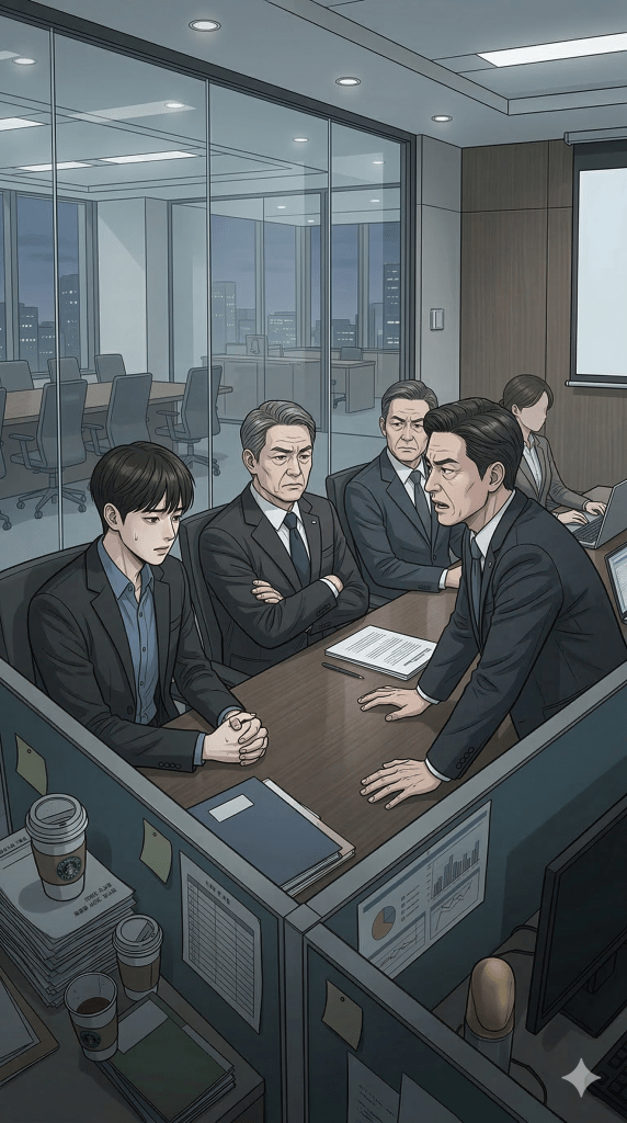 worker being scolded by his supervisor