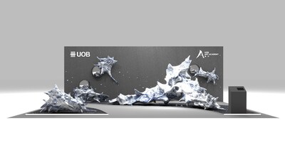 Presented at Art Central 2026, UOB Art Space: Ling Pui Sze, White Mirror – The Vista of the Inner Worlds (2026), large-scale ink installation. Courtesy of UOB.