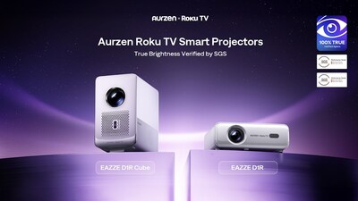 Aurzen reinforces true brightness with Roku TV smart projectors