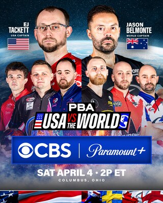 Pro Bowlers Association’s "PBA USA vs. The World" to air live on CBS and Paramount+ Saturday, April 4 at 2p ET