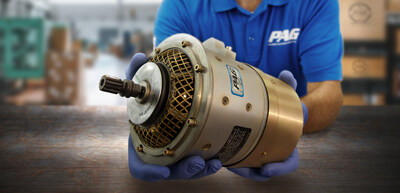 PAG employee holds an aircraft part