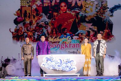 Mr. Surasak Phancharoenworakul, Minister of Tourism and Sports, presided over the opening ceremony of the Maha Songkran World Water Festival 2026 at Benchakitti Park, Bangkok, alongside Ms. Thapanee Kiatphaibool, TAT Governor, and senior public and private sector representatives, marking the start of nationwide celebrations showcasing Thailand’s cultural heritage and festive spirit.
