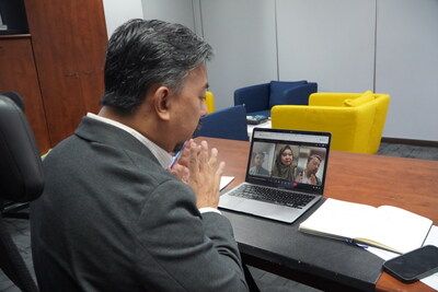 Assoc. Prof. Dr. Zaid bin Omar from the Faculty of Electrical Engineering, UTM, facilitating remote supervision sessions with students, supporting flexible and digitally enabled learning.