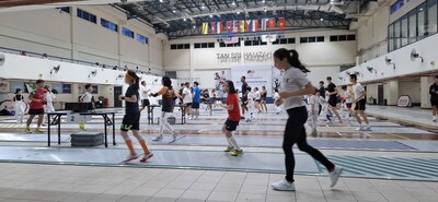 Fencers doing drills at the 2025 SFC International Fencing Camp which was held for the first time outside Taiwan in Kuala Lumpur, Malaysia. | Photo by News Hub Asia