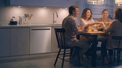 LG Built-in Dishwasher is designed to integrate seamlessly with built-in cabinetry commonly found in European kitchens, featuring a flat design that creates a clean and consistent aesthetic.