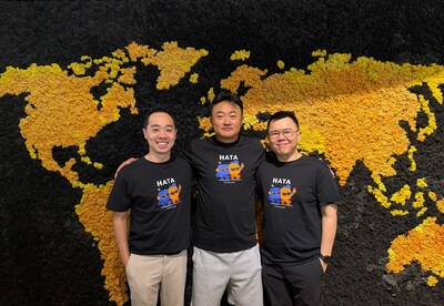 From left to right: David Low (CEO of Hata), Ben Zhou (CEO of Bybit), Darien Ng (CSO of Hata) (PRNewsfoto/Hata)