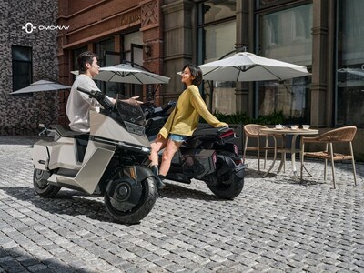 OMOWAY's Smart Motorcycle OMO-X opens pre-orders. (PRNewsfoto/OMOWAY)