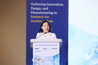 Dr. Jaruwan Suwannasat, Senior Vice President, Thailand Convention and Exhibition Bureau (Public Organization), shared TCEB’s vision on “Thailand: A Stage of International Confidence” at the press conference for WHX Bangkok and Medtec Southeast Asia