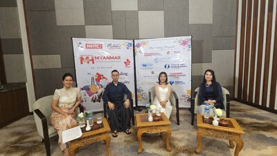 From left: Ma La Woon (MRTV4), Dr Kaung Myat, Operations and Business Development Manager of Primal Synergy, Dr May Myat Zaw, CEO of Medic Journey, and Ma Cherry May, Founder of Values L Ethics, during Episode 1 of a three-part talk show series aired on Myanmar’s national television and Mandalay FM on 25 April 2026