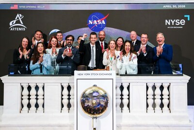 NASA chief Jared Isaacman celebrates Artemis II at the NYSE.