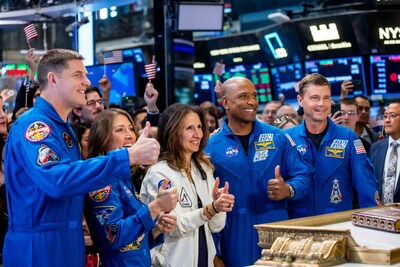 Artemis II astronauts at the NYSE on May 1st