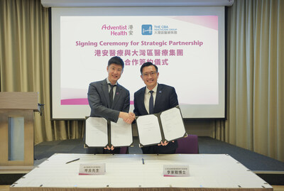 Mr Andy Cen, COO of Adventist Health Hong Kong (left) and Dr. Felix Lee, Co-CEO of The GBA Healthcare Group (right)