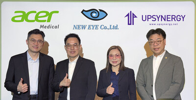 From left to right: Acer Medical Chairman and CEO Allen Lien; Neweye CEO MR. SOMYOT PONGSANGIAM; Neweye Vice President MRS. SURATTANA PONGSANGIAM; and Univision Taiwan General Manager Bryan Chiu.