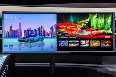 World's First IJP OLED Sliding Central Control Display (28")