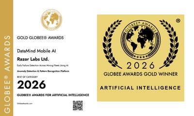 Razor Labs wins the 2026 Gold Globee® Award for Artificial Intelligence.