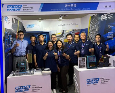 Watson-Marlow Team showcases Qdos dosing pump, Qdos H-FLO, Bredel Apex Hose Pump in Battery Production (PRNewsfoto/Watson-Marlow Fluid Technology Solutions)