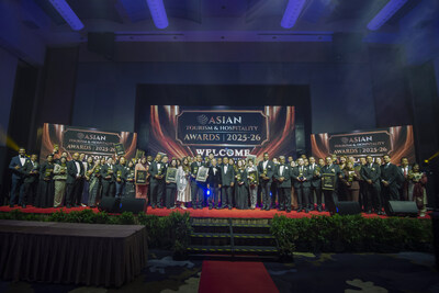 A proud moment as our distinguished winners take the stage to receive their well-deserved recognition at the Asian Tourism & Hospitality Awards 2025–26.