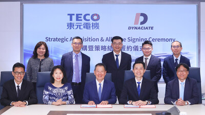 TECO Signs Acquisition Agreement with Malaysia’s Dynaciate, Targeting Exponential AIDC Revenue Growth Next Year Photo caption. First row third from left: TECO chairman Morris Li, forth from seft: Dynaciate CEO Ng Kim Thiea