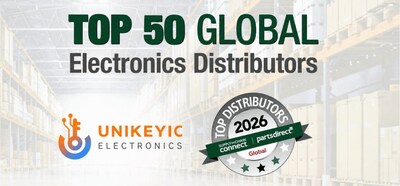 Unikeyic Electronics Ranked No. 19 on Supply Chain Connect’s 2026 Top 50 Global Electronics Distributors List