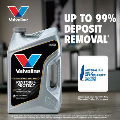 Valvoline™ Restore & Protect Awarded 2026 Most Innovative New Aftermarket Product (Performance)