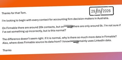 The customer query that triggered the investigation