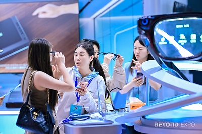 Visitors to BEYOND Expo try the latest products. Credit: BEYOND Expo Visitors to BEYOND Expo try the latest products. Credit: BEYOND Expo