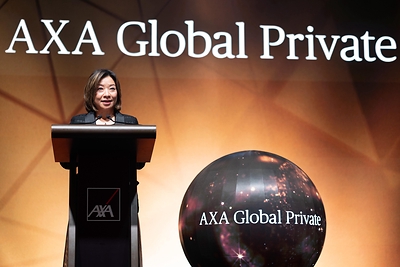(Photo 3)Sally Wan, Chief Executive Officer of AXA Greater China and AXA Global Private, shares the vision of AXA Global Private and highlights the promising opportunities in Asia.