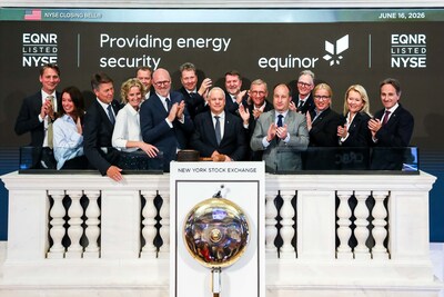 Equinor at the NYSE on June 16th. (PRNewsfoto/New York Stock Exchange)