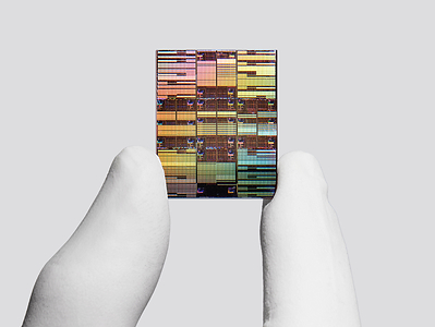IBM's sub-1 nanometer node chip. (Credit: IBM)