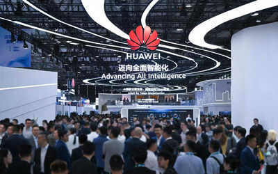 Huawei's MWC Shanghai 2026 booth in Hall N1 (PRNewsfoto/Huawei)