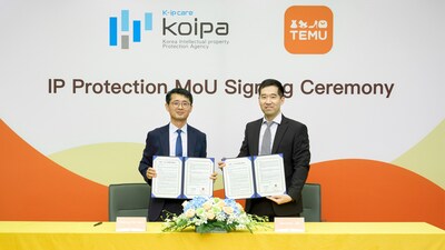 Son Chang-Ho, Executive Director of KOIPA Management Innovation Division (left), and Jeremy Jin, Vice President of Operations (right), pose for a commemorative photo during the MOU signing ceremony held on June 29.