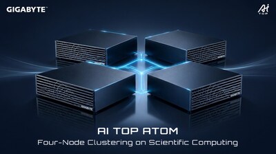 GIGABYTE Demonstrates AI TOP ATOM Four-Node Clustering on Scientific Computing