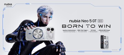 nubia Neo 5 GT Special Edition Debuts with the First and Only Liquid and Air Dual Active Cooling System in Its Class (PRNewsfoto/ZTE Corporation)