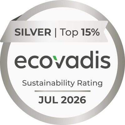 Unilumin was awarded the EcoVadis Silver Medal (Top 6%). (PRNewsfoto/Unilumin Group., Ltd.)