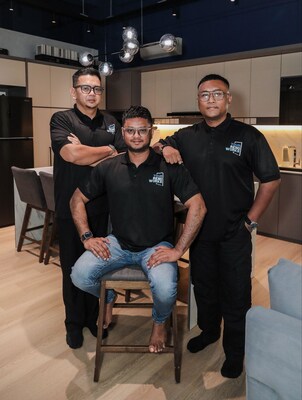 From left: Latiif Bin Adnan, Muhamed Hafiz Bin Abdul Kadir and Muhammad Na'im Bin Mohamed Naser, Co-Founders of Your Reno Works Pte Ltd.
