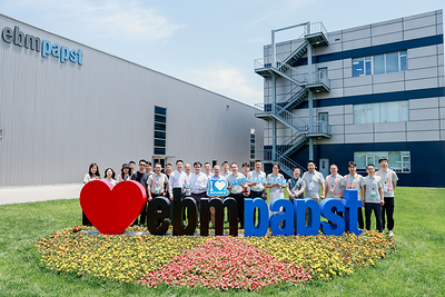 Representatives from both companies at the ebm-papst Xi’an factory (Image credits: ebm-papst, Inovance)