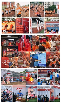 The photos of X-RUN CAMP，Running Friend Gathering，the Standard Chartered Hanoi Marathon Expo Site