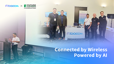 Representatives from Fibocom and Future Electronics pose for a group photo at the Future Supplier Tech Fest Australia 2026 in Sydney, showcasing their collaboration to accelerate IoT innovation.