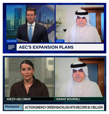 Action Energy Company Vice Chairman Eng. Rawaf Bourisli on CNBC and Bloomberg
