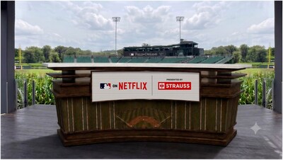 STRAUSS is presenting sponsor of Netflix’s MLB at Field of Dreams.