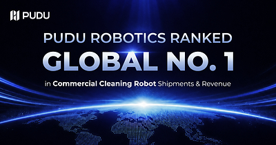 Pudu Robotics Ranked Global NO. 1 in Commercial Cleaning Robot Shipments & Revenue