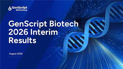 GenScript Biotech Corporation reports 27.3% revenue growth in the first half of 2026. 