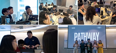 Two days in one room. Teams worked through the build with mentors moving between tables, and every team presented a working agent at the end of day two.