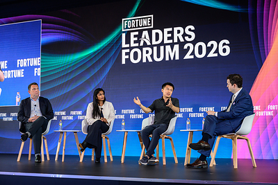Black Lake Technologies founder Yuxiang Zhou speaking at the Fortune Leaders Forum in Macau