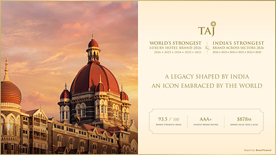 TAJ IS WORLD'S STRONGEST LUXURY HOTEL BRAND 2026