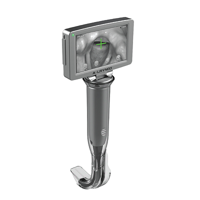 A-LRYNGO™, AIMD’s AI-guided video laryngoscope with real-time automatic glottis recognition.