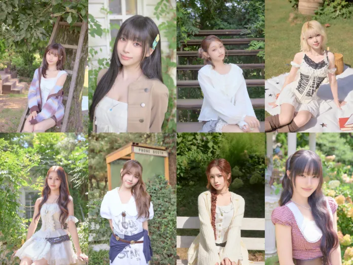 UNIS in various outdoor settings, showcasing a mix of fashion styles and natural backgrounds.
