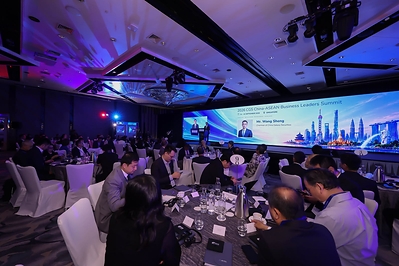 Wang Sheng, Chairman of CGS, delivering the Welcome Remarks at the 2026 CGS China-ASEAN Business Leaders Summit