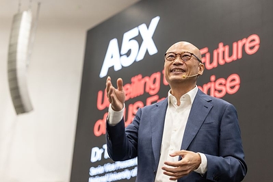 Dr Tan Sian Wee, NUS Senior Vice President (Innovation & Enterprise) speaking about the future of NUSX (formerly known as NUS Enterprise) at the inaugural A5X Global Innovation & Venture Summit